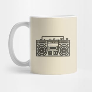 A Line art of a Boombox Mug